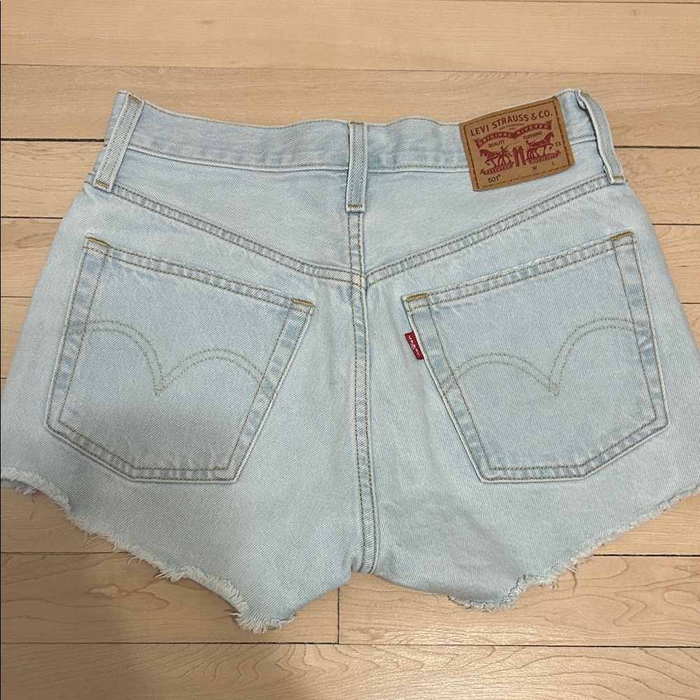 Levi's Sky Blue Jean Shorts for Women
